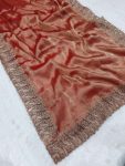 3LATEST JIMMY CHOO EMBROIDERY WORK BORDER WITH CUT WORK SAREE WITH UNSTITCHED BLOUSE FESTIVE WEAR WHOLESALE PRICE ETHNIC GARMENT (9)