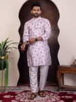 3LATEST PURE COTTON DIGITAL PRINTED MEN’S KURTA WITH PAYJAMA FESTIVE WEAR WHOLESALE PRICE ETHNIC GARMENT (66)