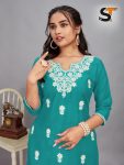 3LATEST RAYON EMBROIDERY WORK SHORT KURTI CASUAL WEAR WHOLESALE PRICE ETHNIC GARMENT (5)