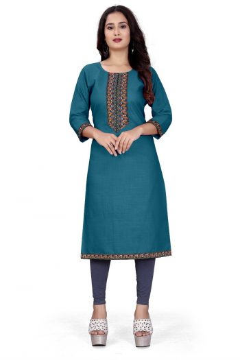 NEW ARRIVAL COTTON DIGITAL PRINTED KURTI  RAMA