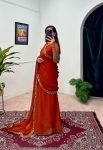 3NEW ARRIVAL FAUX GEORGETTE EMBROIDERY LACE WORK GOWN SAREE PARTY WEAR WHOLESALE PRICE ETHNIC GARMENT (14)