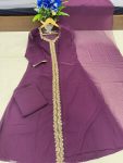 3NEW ARRIVAL FAUX GEORGETTE EMBROIDERY WORK GOWN BOTTOM WITH DUPATTA FESTIVE WEAR WHOLESALE PRICE ETHNIC GARMENT (13)