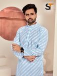 3RICH LOOK RAYON CHIKAN DUBLE THREAD WORK MEN’S KURTA PAYJAMA SET FESTIVE WEAR WHOLESALE PRICE ETHNIC GARMENT (15)