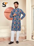 3RICH LOOK RAYON CHIKAN WORK MEN’S KURTA PAYJAMA SET FESTIVE WEAR WHOLESALE PRICE ETHNIC GARMENT (18)