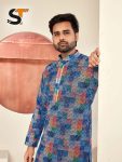 3RICH LOOK RAYON CHIKAN WORK MEN’S KURTA PAYJAMA SET FESTIVE WEAR WHOLESALE PRICE ETHNIC GARMENT (18)