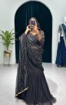 4DESIGNER FAUX GEORGETTE EMBROIDERY AND REAL PEARL MOTI WORK LEHENGA SAREE WITH EMBROIDED DUPATTA AND FULL STITCHED BLOUSE WEDDING WEAR WHOLESALE PRICE ETHNIC GARMENT (26)