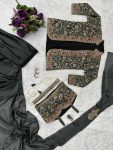 4DESIGNER RANGOLI SILK EMBROIDERY BUTTA WORK READY TO WEAR SAREE WITH FULLY STITCHED BLOUSE KOTI AND WAITST BELT PARTY WEAR WHOLESALE PRICE ETHNIC GARMENT (11)