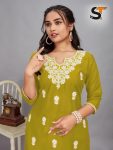 4LATEST RAYON EMBROIDERY WORK SHORT KURTI CASUAL WEAR WHOLESALE PRICE ETHNIC GARMENT (8)