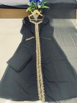 4NEW ARRIVAL FAUX GEORGETTE EMBROIDERY WORK GOWN BOTTOM WITH DUPATTA FESTIVE WEAR WHOLESALE PRICE ETHNIC GARMENT (9)