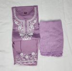 4NEW ARRIVAL ROMAN SILK EMBROIDERY SEQUENCE WORK TOP BOTTOM WITH DUPATTA CASUAL WEAR WHOLESALE PRICE ETHNIC GARMENT (11)