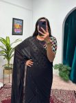 4TRENDING FAUX GEORGETTE EMBROIDERY WORK READY TO WEAR GOWN SAREE WITH WAIST BELT PARTY WEAR WHOLESALE PRICE ETHNIC GARMENT (24)