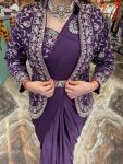 5 DESIGNER RANGOLI SILK EMBROIDERY BUTTA WORK READY TO WEAR SAREE WITH FULLY STITCHED BLOUSE KOTI AND WAITST BELT PARTY WEAR WHOLESALE PRICE ETHNIC GARMENT (22)