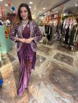 5 DESIGNER RANGOLI SILK EMBROIDERY BUTTA WORK READY TO WEAR SAREE WITH FULLY STITCHED BLOUSE KOTI AND WAITST BELT PARTY WEAR WHOLESALE PRICE ETHNIC GARMENT (22)