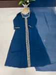 5NEW ARRIVAL FAUX GEORGETTE EMBROIDERY WORK GOWN BOTTOM WITH DUPATTA FESTIVE WEAR WHOLESALE PRICE ETHNIC GARMENT (10)