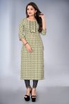 LATEST RAYON DIGITAL PRINTED KURTI MEHNDI