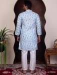 7LATEST PURE COTTON DIGITAL PRINTED MEN’S KURTA WITH PAYJAMA FESTIVE WEAR WHOLESALE PRICE ETHNIC GARMENT (58)