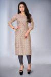 LATEST RAYON DIGITAL PRINTED KURTI GREY