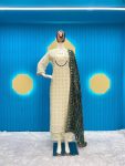 8DESIGNER FAUX GEORGETTE EMBROIDERY SEQUENCE WORK TOP BOTTOM WITH DUPATTA FESTIVE WEAR WHOLESALE PRICE ETHNIC GARMENT (9)