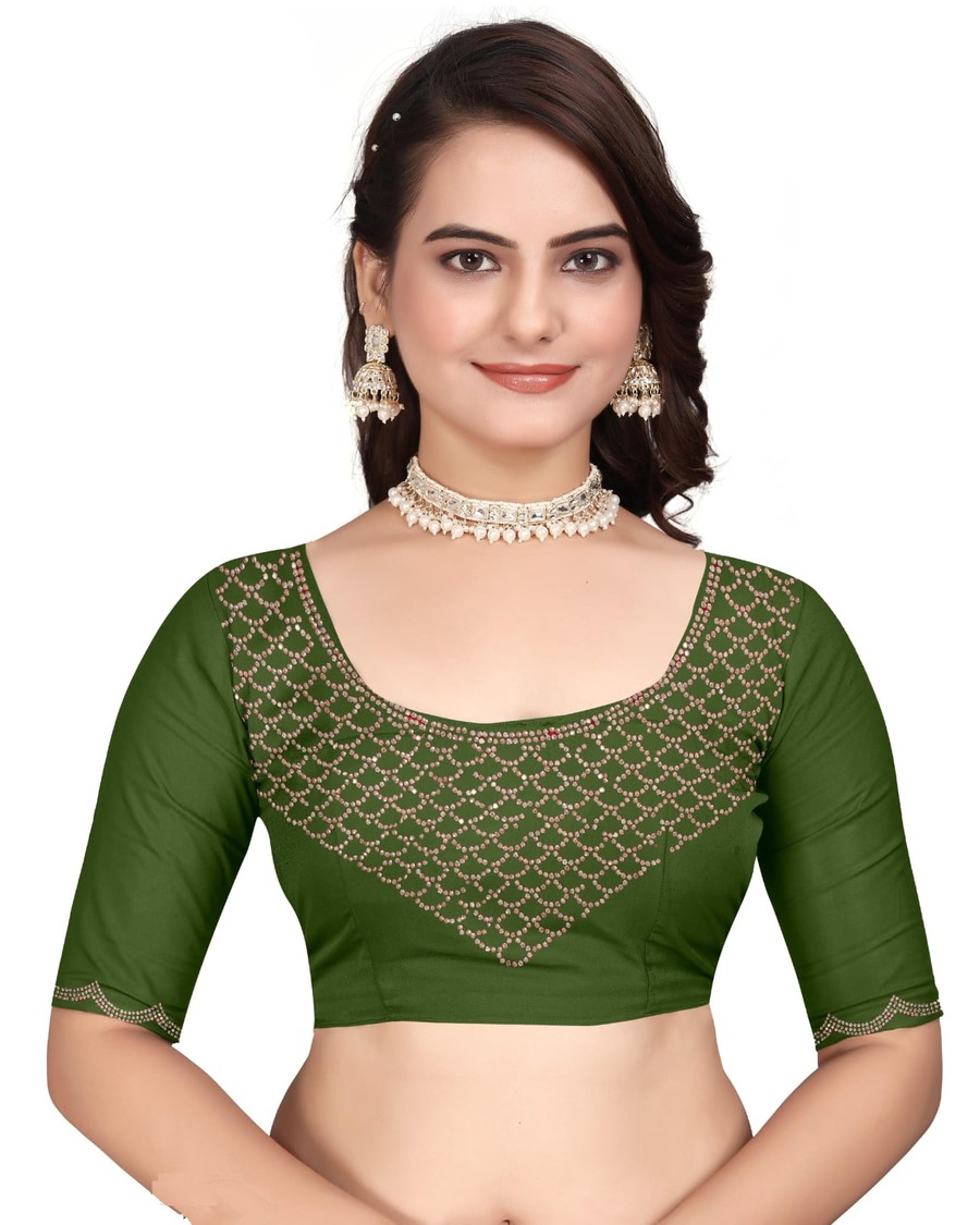 8LATEST RIMZIM PATTA HOT FIX SAREE WITH UNSTITCHED BLOUSE CASUAL WEAR WHOLESALE PRICE ETHNIC GARMENT (37)