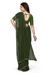 8LATEST RIMZIM PATTA HOT FIX SAREE WITH UNSTITCHED BLOUSE CASUAL WEAR WHOLESALE PRICE ETHNIC GARMENT (40)