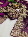 ATTRACTIVE RANGOLI SILK CODING EMBROIDERY WORK SAREE WITH STITCHED BLOUSE PARTY WEAR WHOLESALE PRICE ETHNIC GARMENT (7)