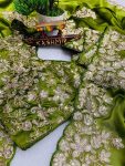 ATTRACTIVE RANGOLI SILK CODING EMBROIDERY WORK SAREE WITH STITCHED BLOUSE PARTY WEAR WHOLESALE PRICE ETHNIC GARMENT (9)