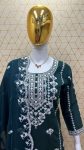 ATTRACTIVE ROMAN SILK EMBROIDERY SEQUENCE WORK TOP BOTTOM WITH DUPATTA PARTY WEAR WHOLESALE PRICE ETHNIC GARMENT (1)