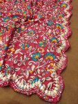 ATTRACTIVE VICHITRA SILK FLORAL DIGITAL PRINTED EMBROIDERY WORK SAREE WITH UNSTITCHED BLOUSE PARTY WEAR WHOLESALE PRICE ETHNIC GARMENT (10)