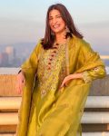 CHINON SILK EMBROIDERY WORK TOP BOTTOM WITH DUPATTA PARTY WEAR WHOLESALE PRICE ETHNIC GARMENT (7)
