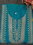 DESIGNER ART SILK EMBROIDERY WORKL TOP BOTTOM WITH DUPATTA PARTY WEAR WHOLESALE PRICE ETHNIC GARMENT (7)