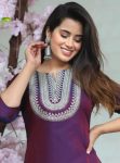 DESIGNER ART SILK EMBROIDERY WORKL TOP BOTTOM WITH DUPATTA PARTY WEAR WHOLESALE PRICE ETHNIC GARMENT (4)