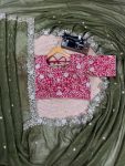DESIGNER CANDY CRUSH SEQUENCE EMBROIDERY CONTRAST PALLU WORK SAREE WITH UNSTITCHED BLOUSE PARTY WEAR WHOLESALE PRICE ETHNIC GARMENT(13)