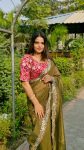 DESIGNER CANDY CRUSH SEQUENCE EMBROIDERY CONTRAST PALLU WORK SAREE WITH UNSTITCHED BLOUSE PARTY WEAR WHOLESALE PRICE ETHNIC GARMENT(13)