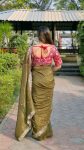 DESIGNER CANDY CRUSH SEQUENCE EMBROIDERY CONTRAST PALLU WORK SAREE WITH UNSTITCHED BLOUSE PARTY WEAR WHOLESALE PRICE ETHNIC GARMENT(13)