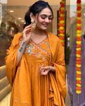 DESIGNER CHANDERI SILK EMBROIDERY WORK TOP BOTTOM WITH DUPATTA PARTY WEAR WHOLESALE PRICE ETHNIC GARMENT (3)