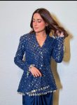 DESIGNER CHINON CREPE LINING AND ORIGINAL MIRROR LACE WORK TOP WITH DRAPE SKIRT FESTIVE WEAR WHOLESALE PRICE ETHNIC GARMENT (15)