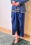 DESIGNER CHINON CREPE LINING AND ORIGINAL MIRROR LACE WORK TOP WITH DRAPE SKIRT FESTIVE WEAR WHOLESALE PRICE ETHNIC GARMENT (15)