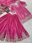 DESIGNER CHINON EMBROIDERY CODING SEQUENCE WORK TOP PALAZZO WITH DUPATTA PARTY WEAR WHOLESALE PRICE ETHNIC GARMENT (4)