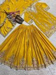 DESIGNER CHINON EMBROIDERY CODING SEQUENCE WORK TOP PALAZZO WITH DUPATTA PARTY WEAR WHOLESALE PRICE ETHNIC GARMENT (7)