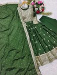DESIGNER CHINON EMBROIDERY SEQUENCE WORK GOWN BOTTOM WITH DUPATTA PARTY WEAR WHOLESALE PRICE ETHNIC GARMENT (3)