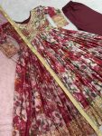 DESIGNER CHINON EMBROIDERY SEQUENCE WORK GOWN BOTTOM WITRH DUPATTA PARTY WEAR WHOLESALE PRICE ETHNIC GARMENT (3)