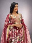 DESIGNER CHINON EMBROIDERY SEQUENCE WORK GOWN BOTTOM WITRH DUPATTA PARTY WEAR WHOLESALE PRICE ETHNIC GARMENT (3)