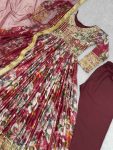 DESIGNER CHINON EMBROIDERY SEQUENCE WORK GOWN BOTTOM WITRH DUPATTA PARTY WEAR WHOLESALE PRICE ETHNIC GARMENT (3)