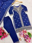 DESIGNER CHINON EMBROIDERY SEQUENCE WORK TOP BOTTOM WITH DUPATTA PARTY WEAR WHOLESALE PRICE ETHNIC GARMENT (4)