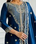 DESIGNER CHINON EMBROIDERY SEQUENCE WORK TOP BOTTOM WITH DUPATTA PARTY WEAR WHOLESALE PRICE ETHNIC GARMENT (4)