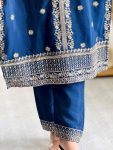 DESIGNER CHINON EMBROIDERY SEQUENCE WORK TOP BOTTOM WITH DUPATTA PARTY WEAR WHOLESALE PRICE ETHNIC GARMENT (4)