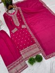 DESIGNER CHINON EMBROIDERY SEQUENCE WORK TOP PALAZZO WITH DUPATTA PARTY WEAR WHOLESALE PRICE ETHNIC GARMENT (36)