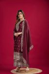 DESIGNER CHINON EMBROIDERY SEQUENCE WORK TOP PALAZZO WITH DUPATTA PARTY WEAR WHOLESALE PRICE ETHNIC GARMENT (26)
