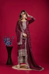 DESIGNER CHINON EMBROIDERY SEQUENCE WORK TOP PALAZZO WITH DUPATTA PARTY WEAR WHOLESALE PRICE ETHNIC GARMENT (26)