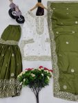DESIGNER CHINON EMBROIDERY SEQUENCE WORK TOP SHARARA WITH DUPATTA FESTIVE WEAR WHOLESALE PRICE ETHNIC GARMENT (3)